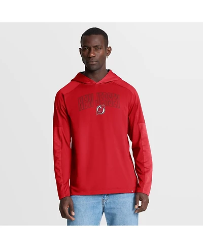Fanatics Men's Red New Jersey Devils Penalty Shot Long Sleeve Hoodie T-Shirt