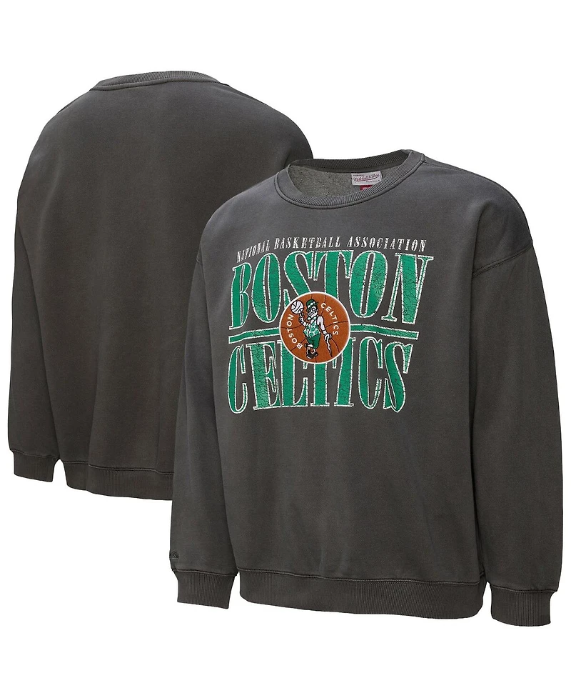 Mitchell & Ness Men's Black Boston Celtics Nba Downtown Collection Fleece Sweatshirt