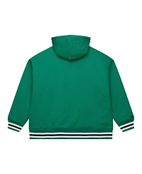 Mitchell & Ness Men's Green Boston Celtics Throw It Back Quilted Fleece Quarter-Zip Hoodie