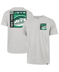 '47 Brand Men's Gray New York Jets Chrome Plate Franklin T-Shirt