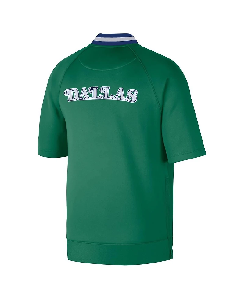 Nike Men's Green Dallas Mavericks Classic Edition Hardwood Classics Authentic On-Court Game Full-Snap Jacket