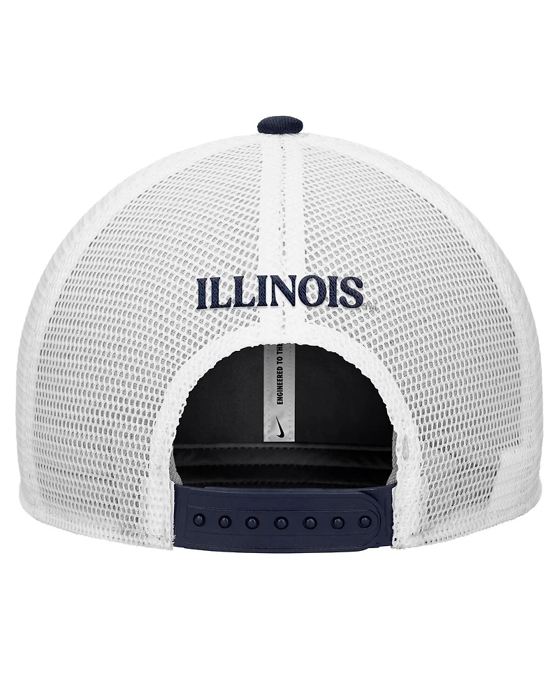 Nike Men's Navy Illinois Fighting Illini Rise Trucker Dri-fit Adjustable Hat