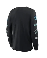 Fanatics Men's Black Seattle Kraken Boxed Legacy Long Sleeve T-Shirt