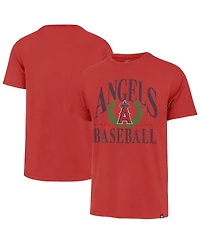 47 Brand Men's Red Los Angeles Angels Pitchout Franklin T-Shirt