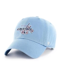 '47 Brand Men's Light Blue Washington Capitals Cherry Blossom Alternate Clean Up Adjustable Hat
