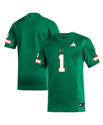 Adidas Men's 1 Green Miami Hurricanes Replica Football Jersey