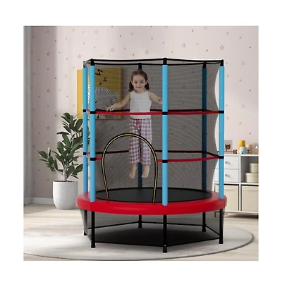 Hongge Kids Trampoline Recreational Bounce Jumper with Safety Enclosure Net