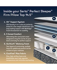 Serta Perfect Sleeper Cascade Range 14.5" Firm Pillow Top Mattress, California King