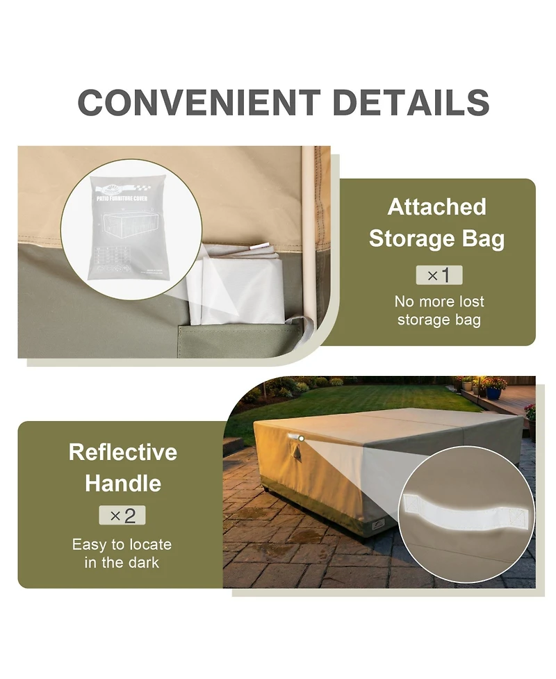 Aoodor Heavy Duty Outdoor Furniture Set Cover