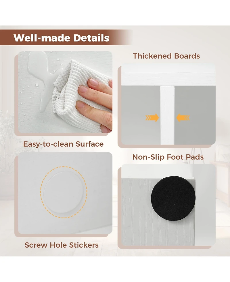 Slickblue 7-Compartment Bookshelf Vertical or Horizontal Storage