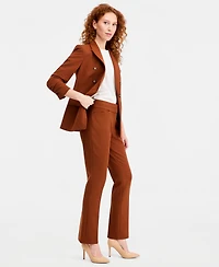 Tahari Asl Petite Mid-Rise Bell Bottom Pants