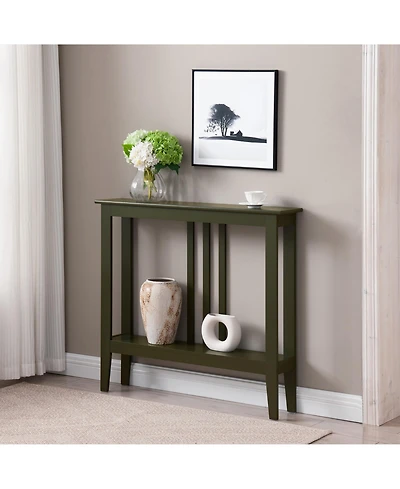 Kings Brand Furniture Entryway Table - Narrow Console with Storage Wood Tables for