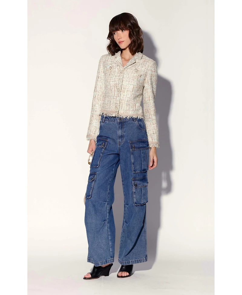 Walter Baker Women's Veronica Notch-Collar Boucle Tweed Jacket