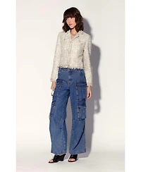 Walter Baker Women's Veronica Notch-Collar Boucle Tweed Jacket