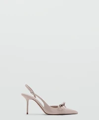 Mango Women's Pointed Toe And Bow High-Heeled Shoes