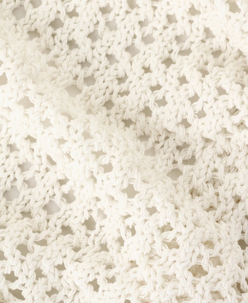 Mango Women's Open-Worked Knit Shawl