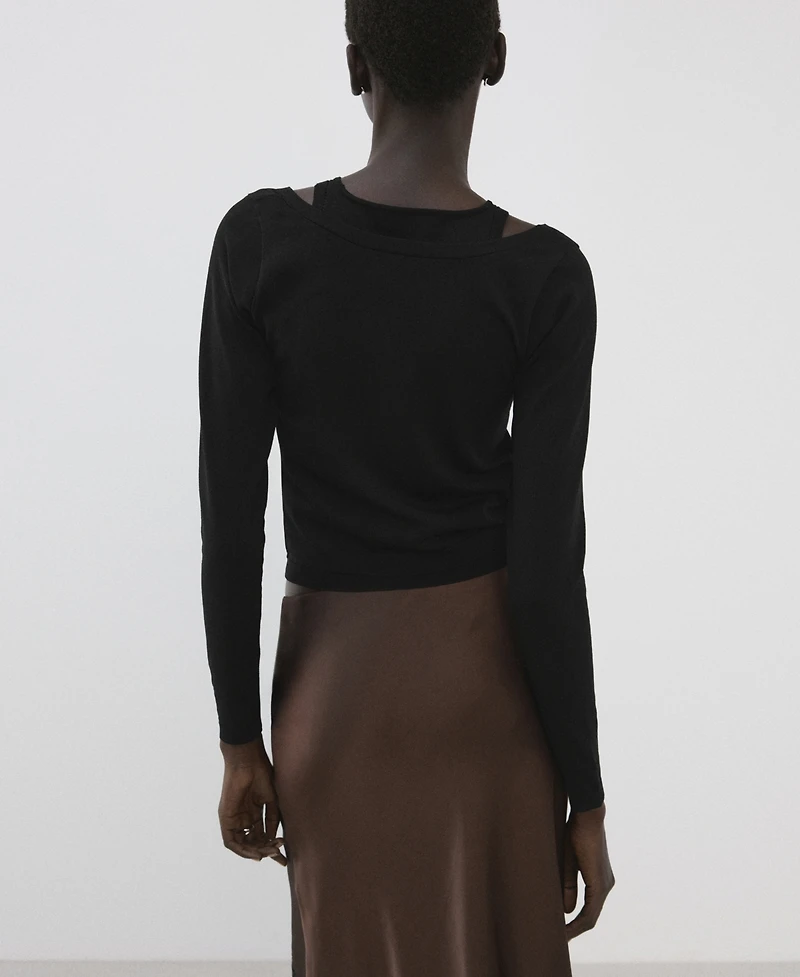 Mango Women's Combined Knitted Sweater