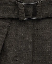 Mango Women's Belt Pleated Pants