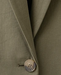Mango Women's Lapel Pockets Straight Suit Jacket