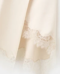 Mango Women's Lingerie Wrap Slit Skirt