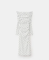 Mango Women's Polka-Dot Strapless Dress