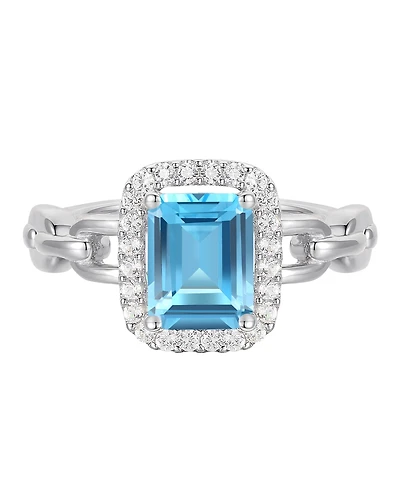 Macy's Amethyst (1-1/2 ct. t.w.) & Lab Grown White Sapphire (1/4 Ring 14k Gold Over Sterling Silver (Also Available Multi-Stones)