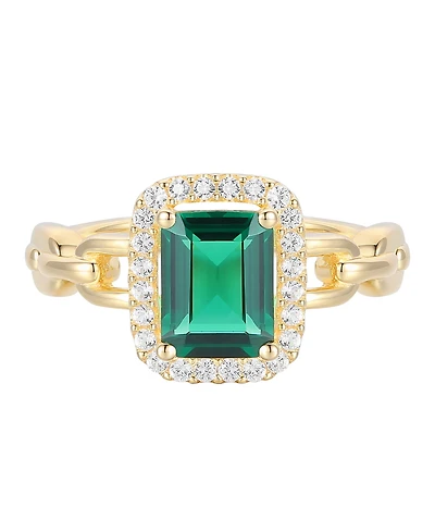 Macy's Amethyst (1-1/2 ct. t.w.) & Lab Grown White Sapphire (1/4 Ring 14k Gold Over Sterling Silver (Also Available Multi-Stones)