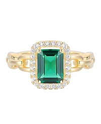 Macy's Amethyst (1-1/2 ct. t.w.) & Lab Grown White Sapphire (1/4 Ring 14k Gold Over Sterling Silver (Also Available Multi-Stones)