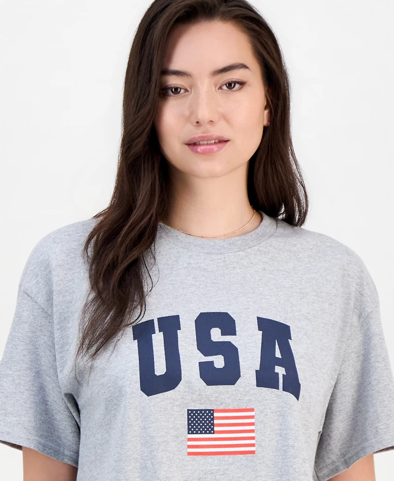 Love Tribe Juniors' Usa 76 Cotton Short-Sleeve T-Shirt