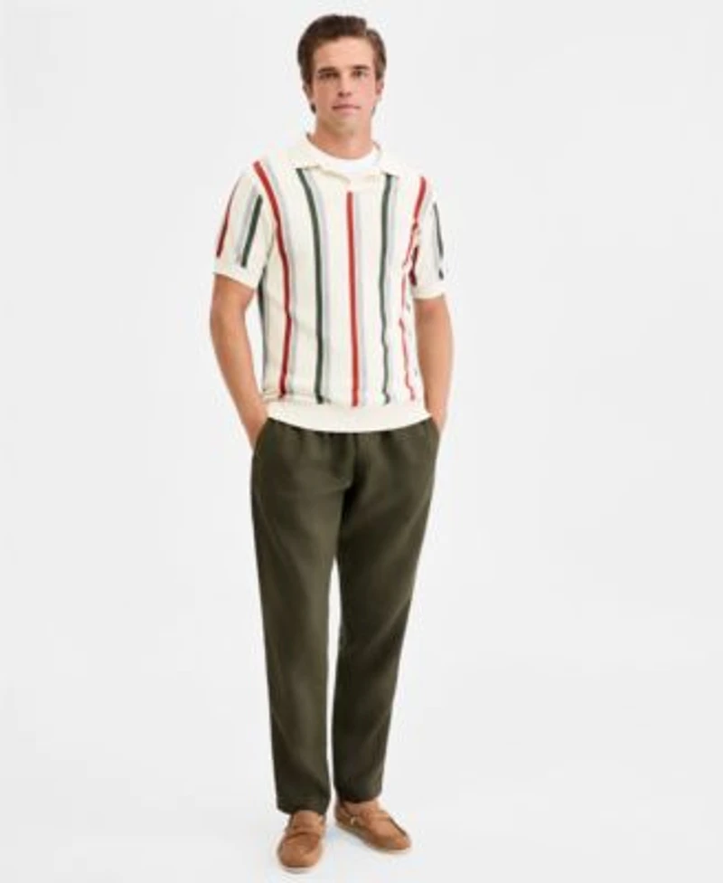 Rodd Gunn Mens Royce Hill Knit Polo Shirt Linen Resort Pants Gunn T Shirt Victoria Loafers