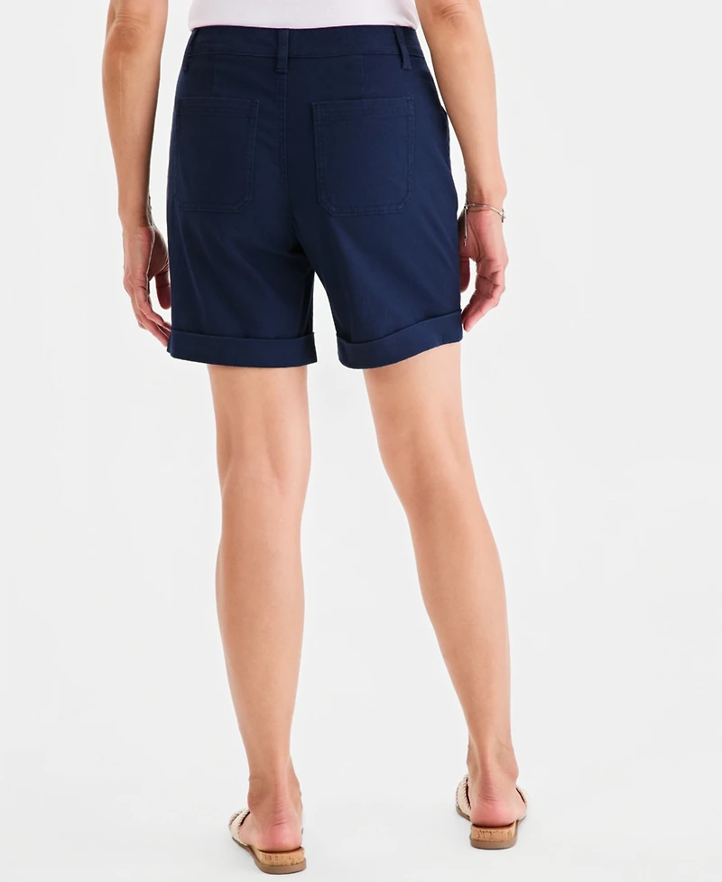 Style & Co Petite Cuffed Utility Shorts, Macy's Exclusive