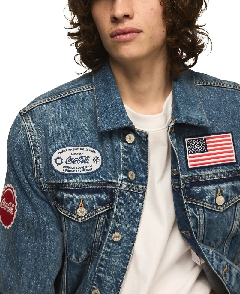 Lucky Brand Men's Coca Cola Denim Trucker Jacket