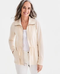 Style & Co Women's Luxsoft French Terry Zip Jacket, Macy's Exclusive