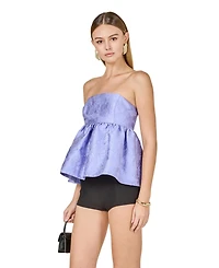 endless rose Women's Jacquard Babydoll Tube Top