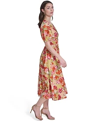 Vince Camuto Women's V-Neck Tiered Midi Dress