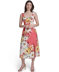 Vince Camuto Women's Sleeveless V-Neck Midi Dress
