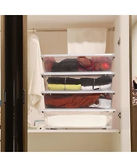 Sorbus 4 Pack 40qt Underbed Bins with Lids and Handles