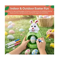Sperric Easter Egg Art Decorator Kit, Mess-Free Egg Painting Set with Easter Egg Spinner Stand, 8 Colorful Markers and 3 Plastic Eggs
