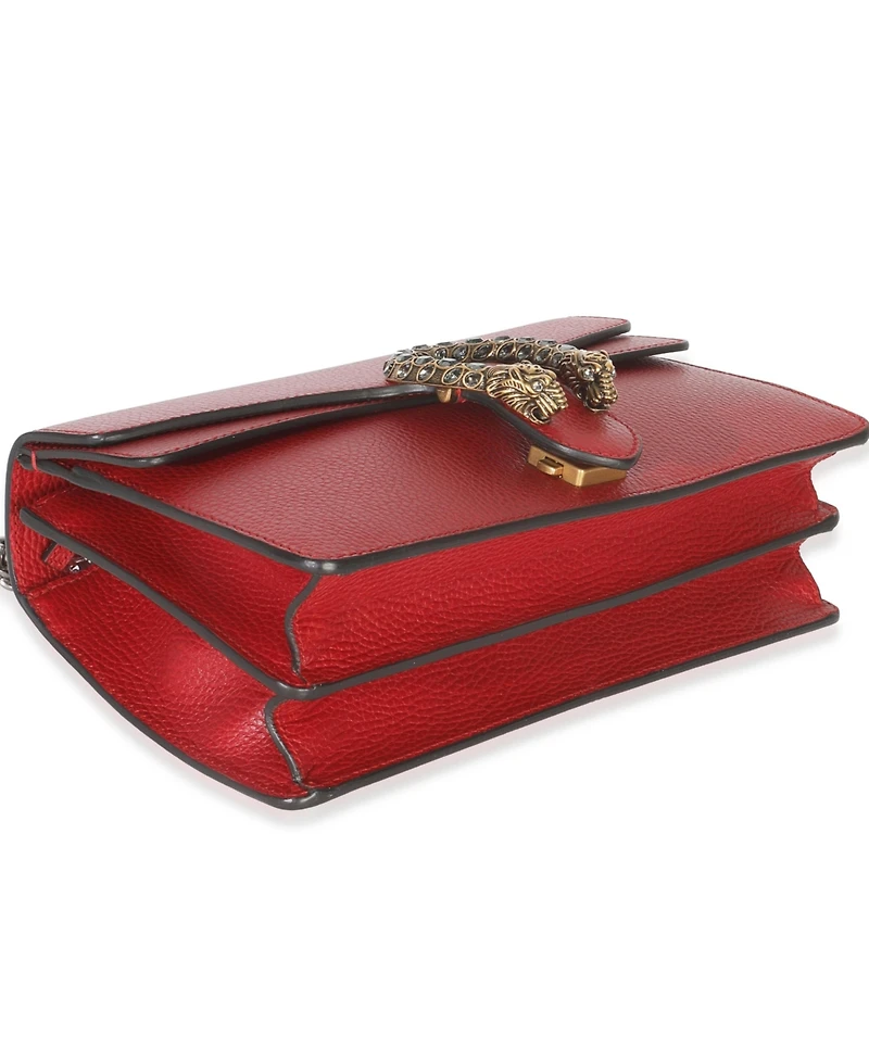 Pre-Owned Gucci Red Dollar Calfskin Small Dionysus Chain Bag