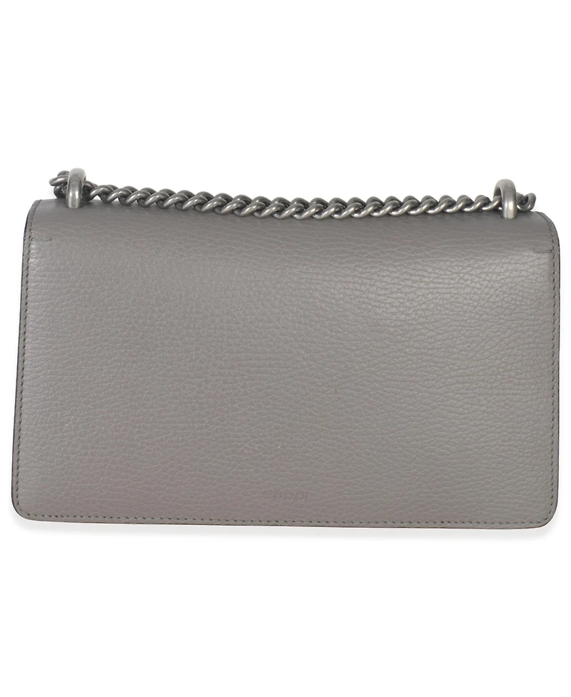 Pre-Owned Gucci Dusty Grey Pebbled Calfskin Small Dionysus Shoulder Bag