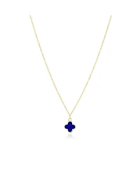 The Lovery Mini Lapis Single Clover Necklace 14K Gold