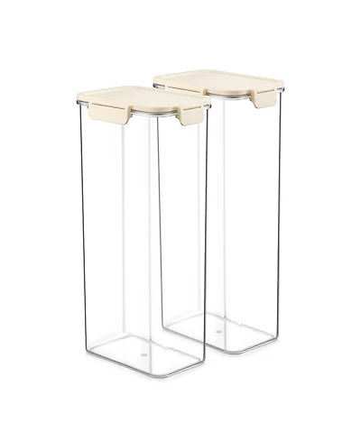 Sorbus 2 Pack Airtight Food Storage Container – Clear Stackable Canister for Pantry, Rice, Pasta, Cereal and Snacks