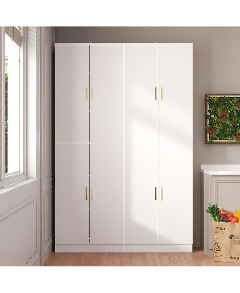 Homsee Modern Wooden Accent Bookcase, Sideboard, with Adjustable Shelves