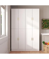 Homsee Modern Wooden Accent Bookcase, Sideboard, with Adjustable Shelves