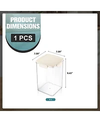 Sorbus 4500ml/158.73oz Clear Stackable Airtight Food Storage Container for Pantry, Rice, Pasta, Cereal and More