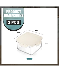 Sorbus Pack Airtight Food Storage Container – Clear Stackable Canister for Pantry, Rice, Pasta