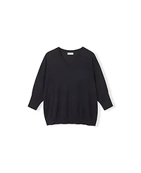 Celtic & Co. Women's Slouchy V-Neck Pure Wool Jumper