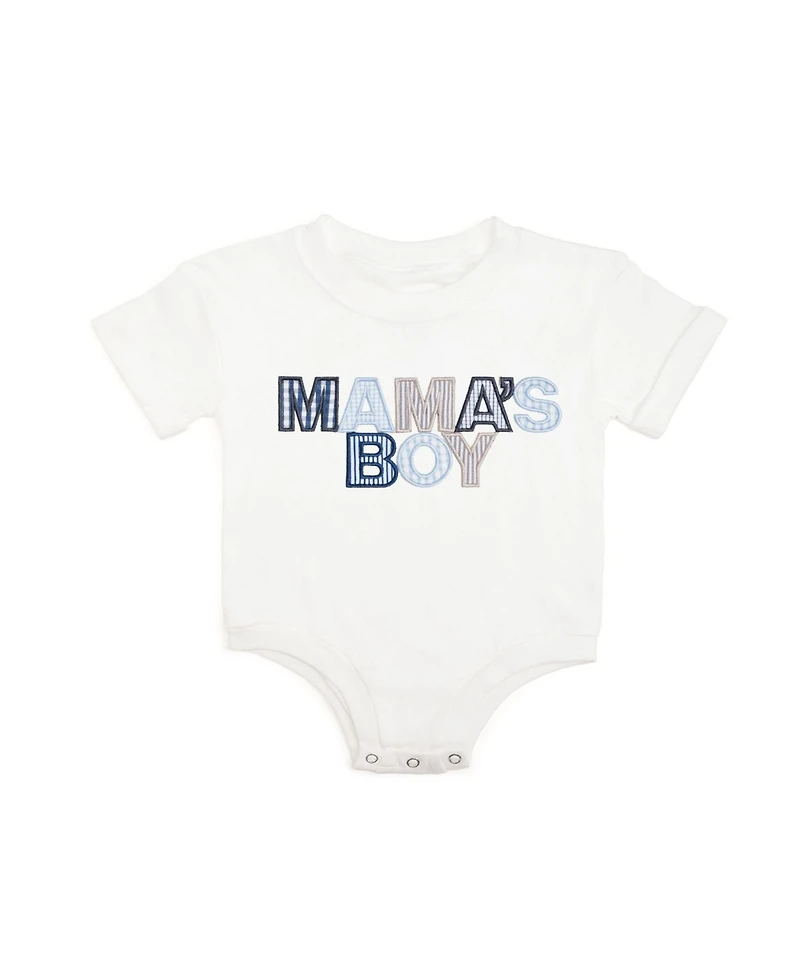 Sweet Wink Baby Boys Mama's Patchwork Short Sleeve Romper