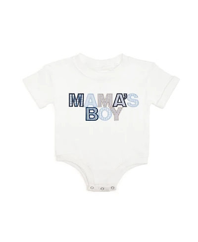 Sweet Wink Baby Boys Mama's Patchwork Short Sleeve Romper