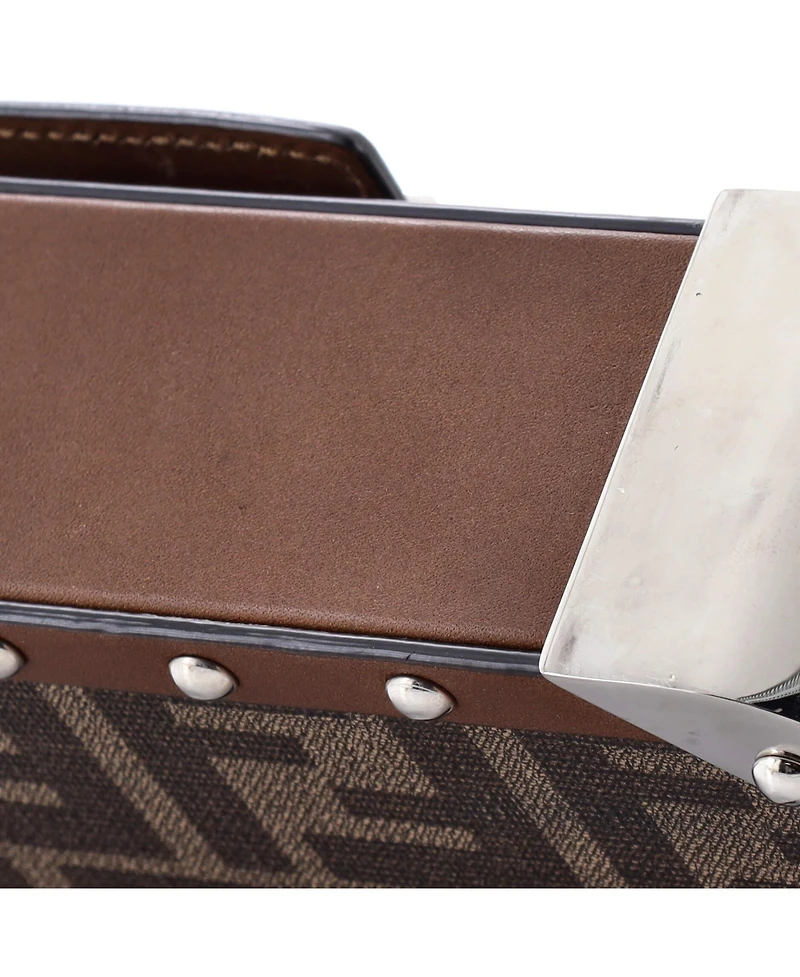 Pre-Owned Fendi Mini Baguette Trunk Bag Zucca Coated Canvas